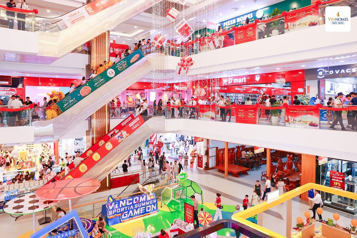 minh hoa khong gian mua sam vincom vinhomes hoc mon
