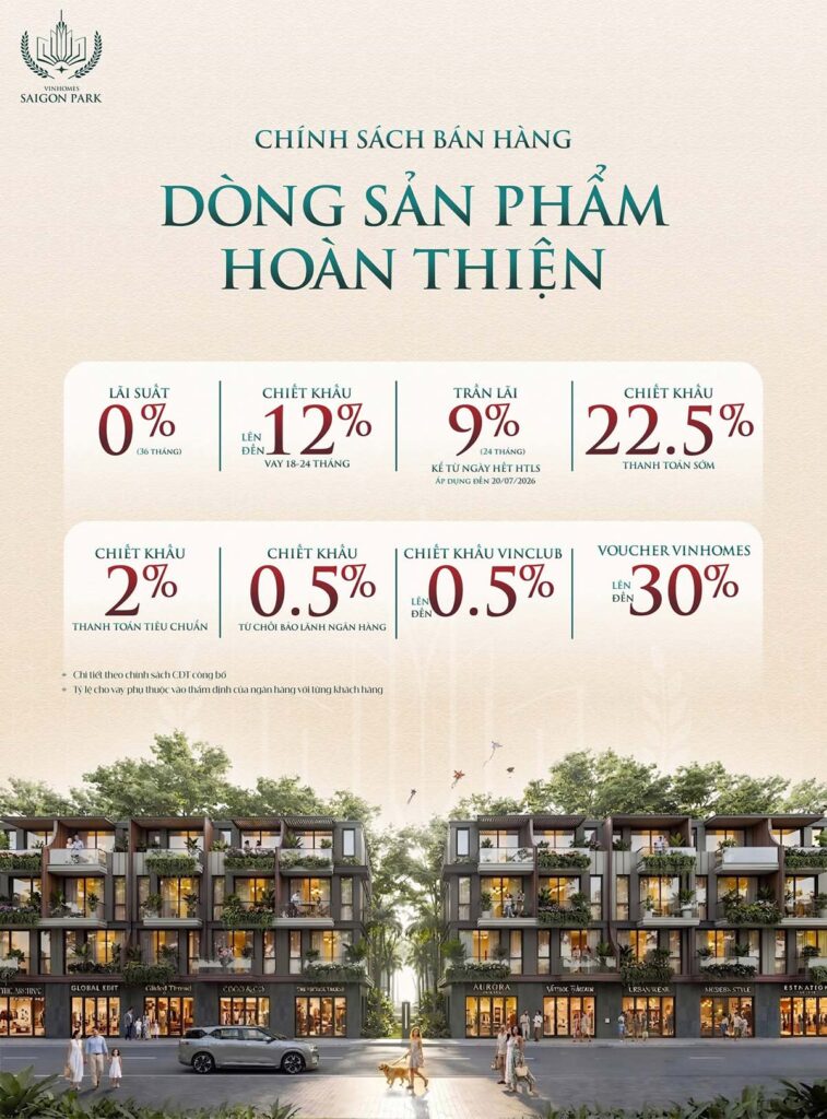 chinh sanh ban hang vinhomes saigon park