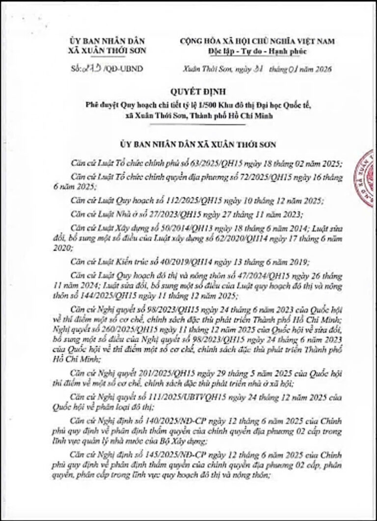 quyet dinh phe duyet qh 1 500 vinhomes saigon park